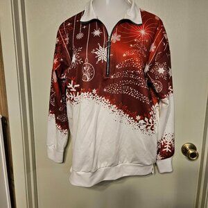 Long Sleeve 1/2 Zip Front Sweatshirt - Holiday